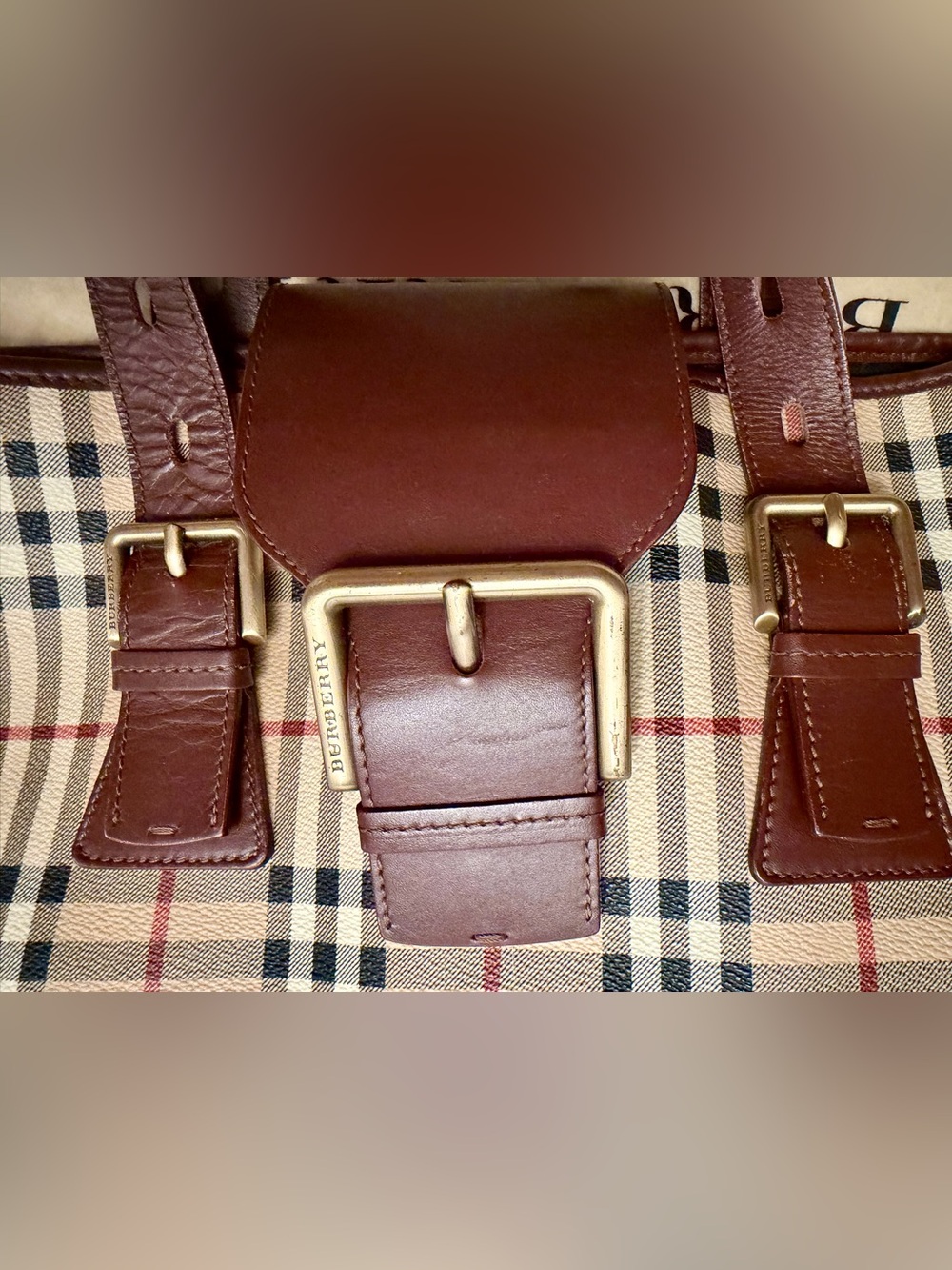 Authentic Burberry Haymarket Shoulder Bag - Picture 16 of 16